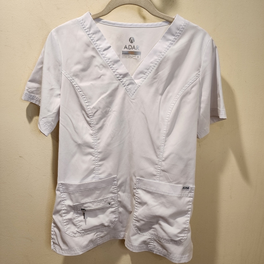 Adar White Scrub Top Size S